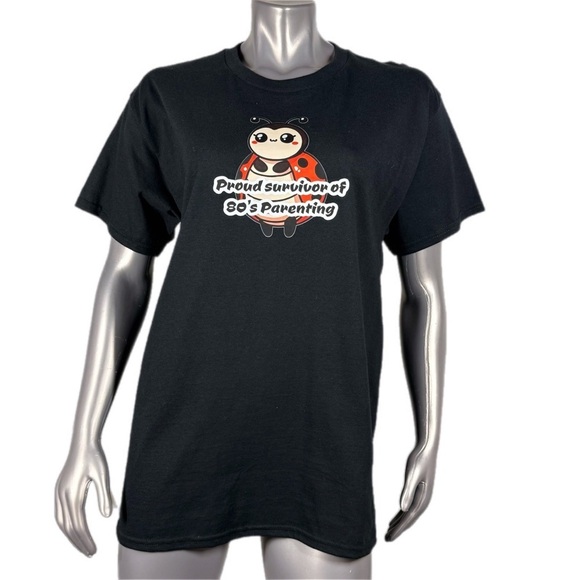 The Blind Medium | Black Short Sleeve T Ladybug Graphic Print 80’s Parenting - Picture 2 of 11